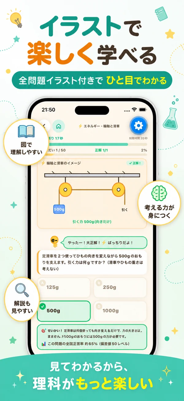 理科クエストの画面 3