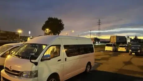 夕暮れの道の駅