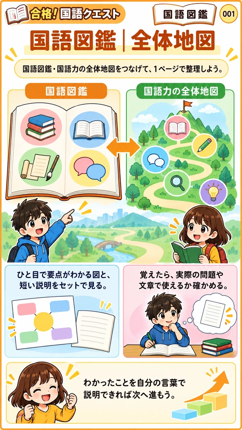 国語の図鑑・国語図鑑・全体地図