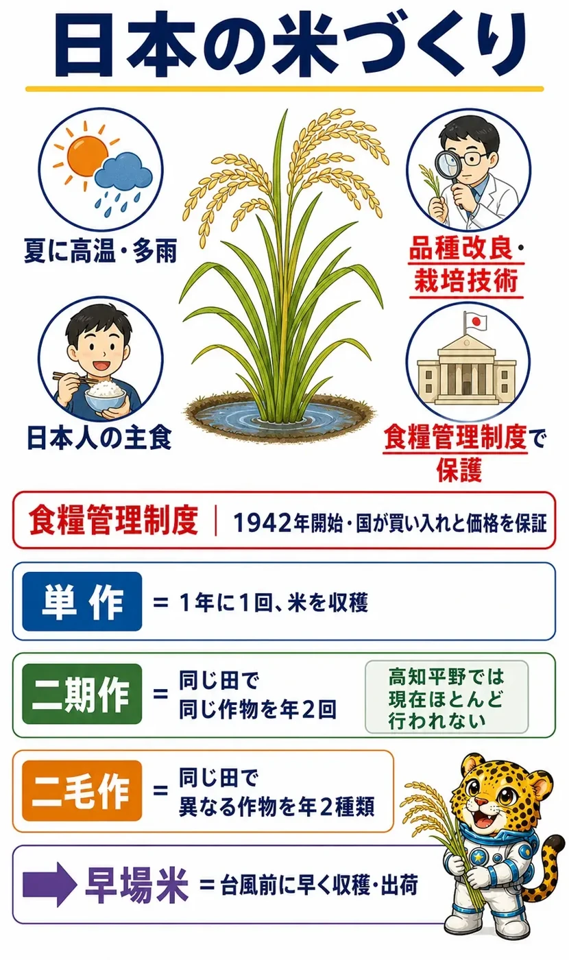 社会の図鑑:日本の米づくり